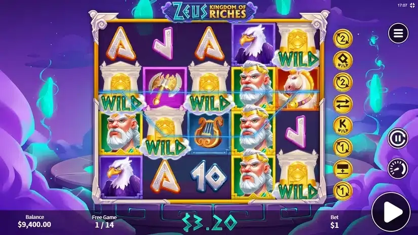 Zeus Kingdom of Riches slot screenshot 5