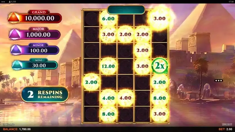 Links of Ra II slot screenshot 2