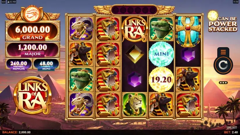 Links of Ra slot screenshot 