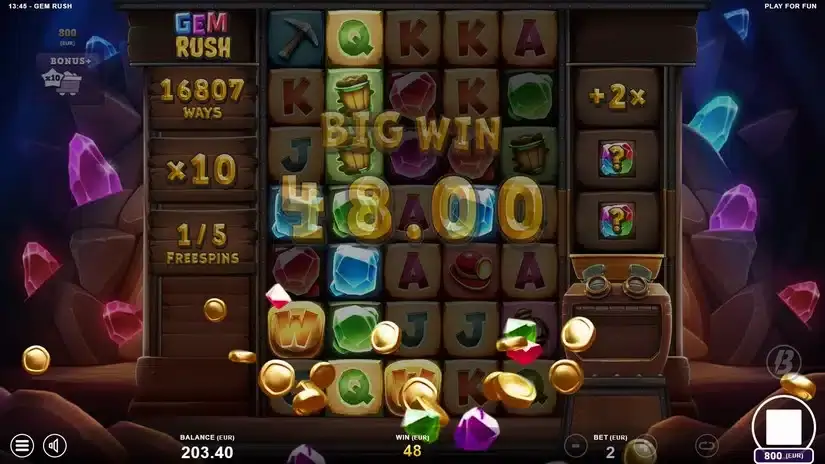 Gem Rush slot screenshot 5
