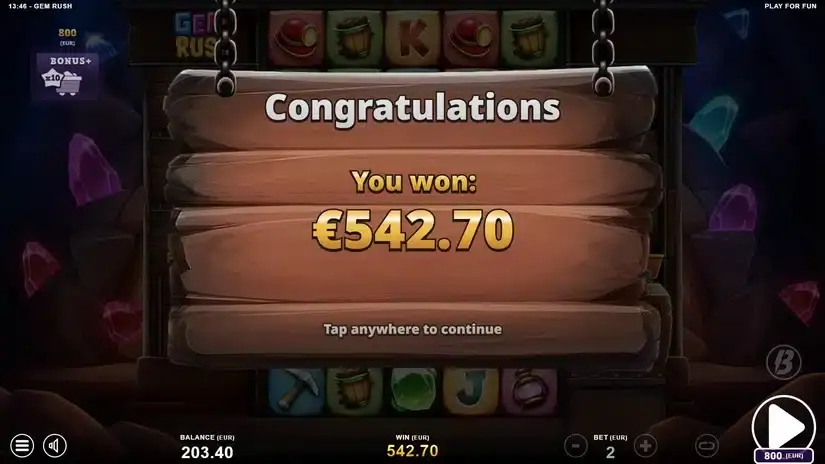 Gem Rush slot screenshot 7