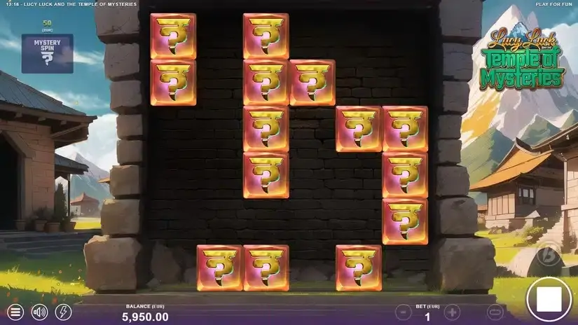 Lucy Luck and the Temple of Mysteries slot screenshot 2