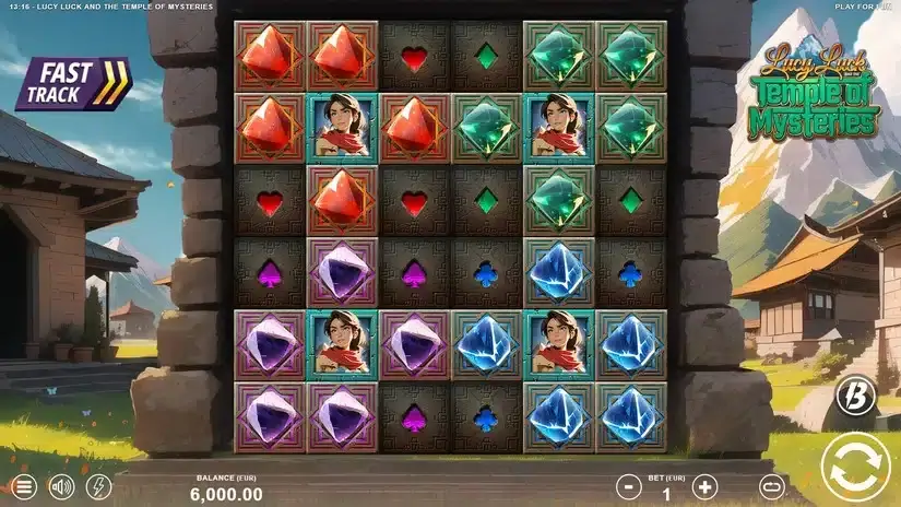 Lucy Luck and the Temple of Mysteries slot screenshot 