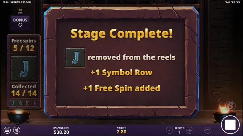 Merlin’s Fortune slot screenshot 6