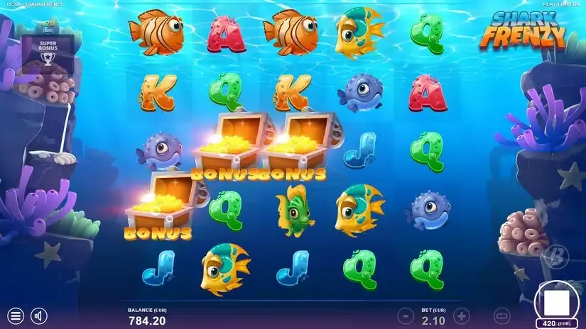 Shark Frenzy slot screenshot 3