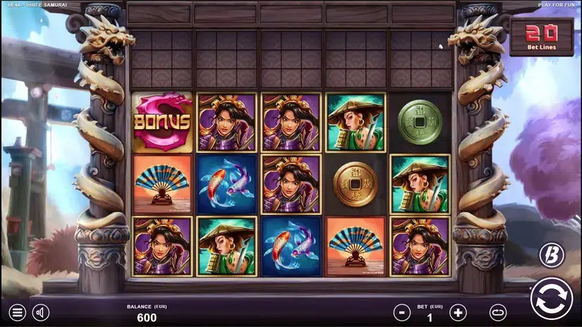 Three Samurai slot screenshot 1