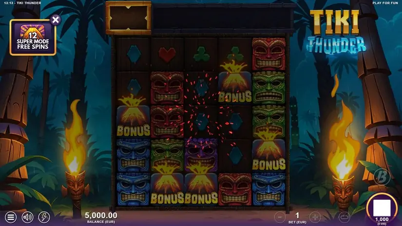 Tiki Thunder slot screenshot 2