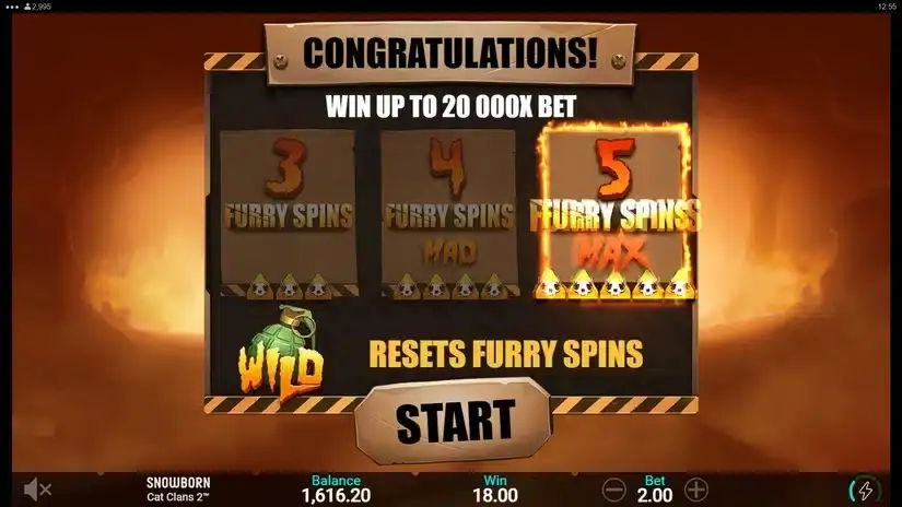 Cat Clans 2 Mad Cats slot screenshot 3