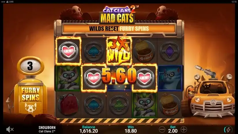 Cat Clans 2 Mad Cats slot screenshot 4