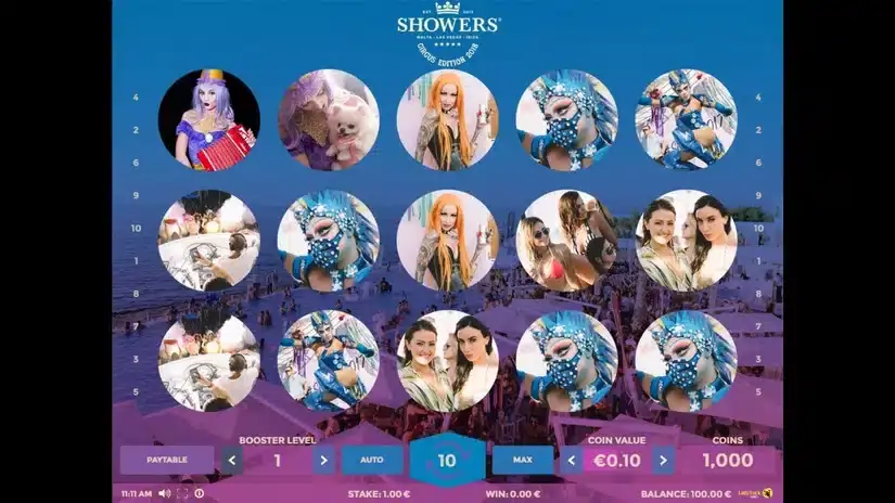 Showers: Circus Edition 2018 slot screenshot 