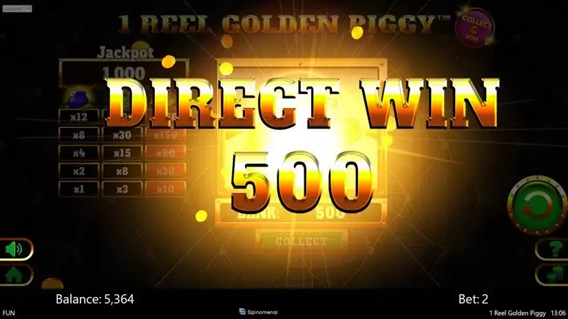 1 Reel Golden Piggy slot screenshot 4