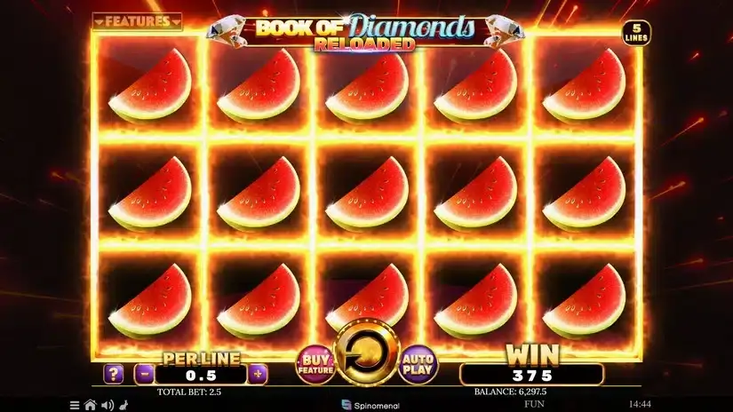 Book Of Diamonds Reloaded slot screenshot 6