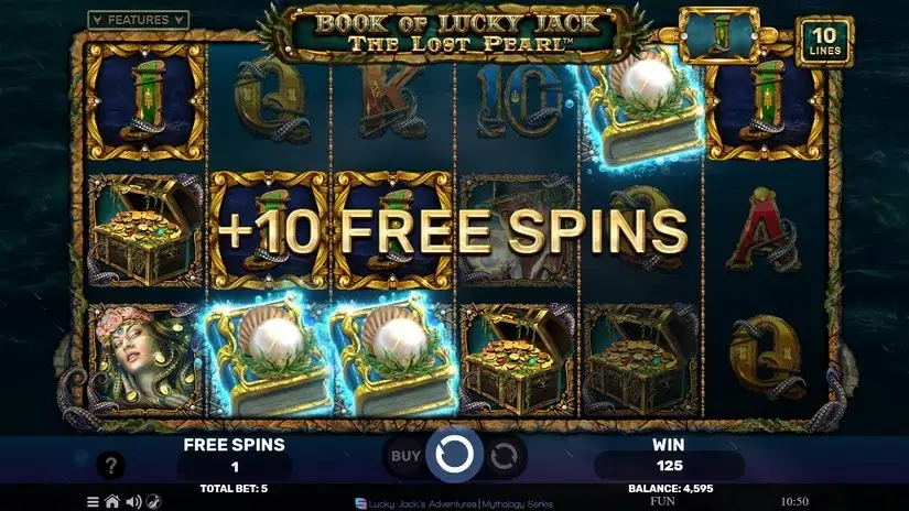 Book of Lucky Jack The Lost Pearl slot screenshot 6