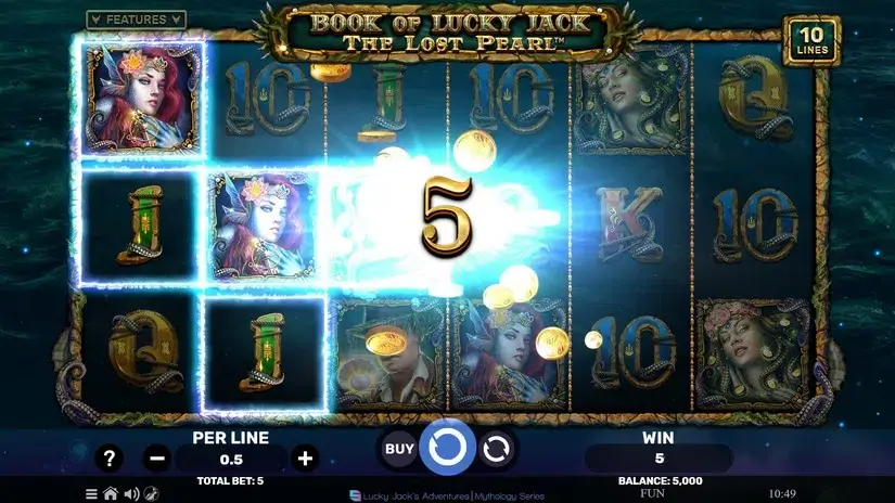 Book of Lucky Jack The Lost Pearl slot screenshot 2