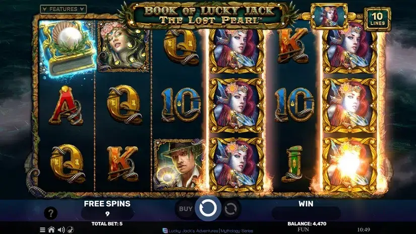 Book of Lucky Jack The Lost Pearl slot screenshot 4