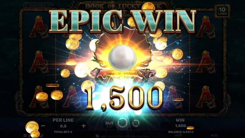 Book of Lucky Jack The Lost Pearl slot screenshot 8