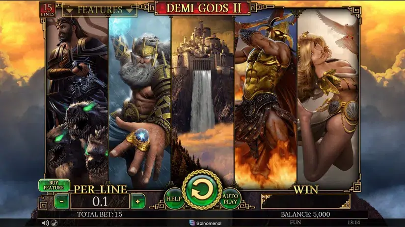 Demi Gods II 15 Lines slot screenshot 1
