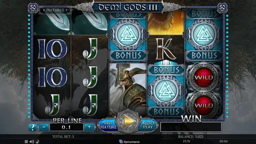 Demi Gods III slot screenshot 3