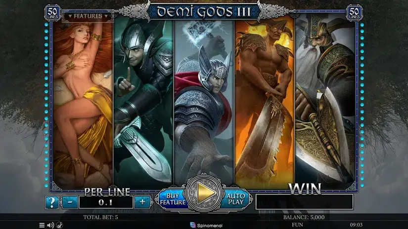 Demi Gods III slot screenshot 1