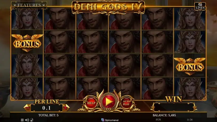 Demi Gods IV slot screenshot 1