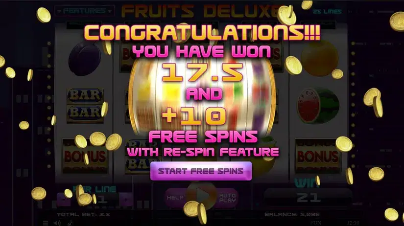 Fruits Deluxe slot screenshot 4