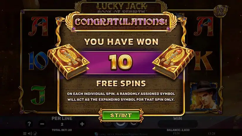 Lucky Jack – Book Of Rebirth slot screenshot 3