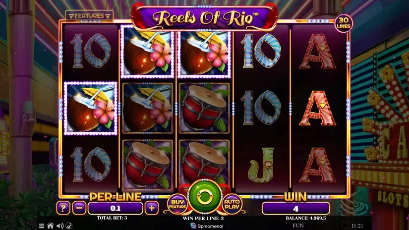 Reels Of Rio slot screenshot 2