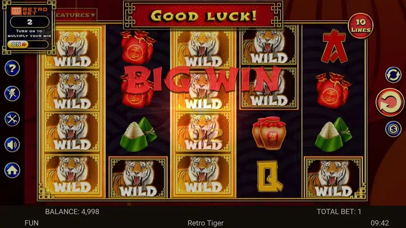 Retro Tiger slot screenshot 2