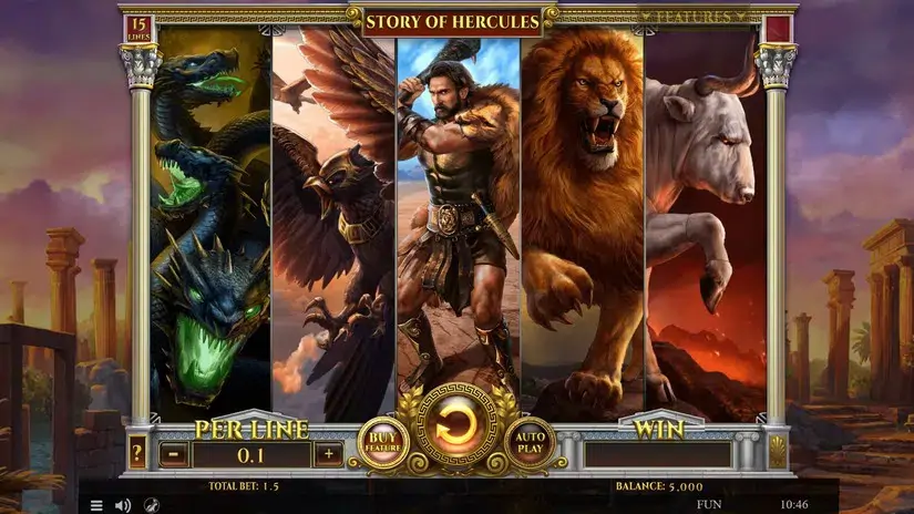 Story Of Hercules 15 Lines slot screenshot 1