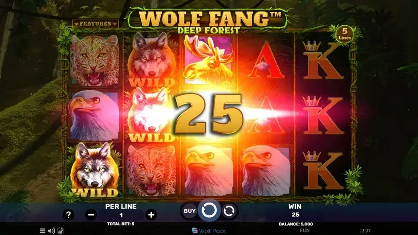 Wolf Fang – Deep Forest slot screenshot 2