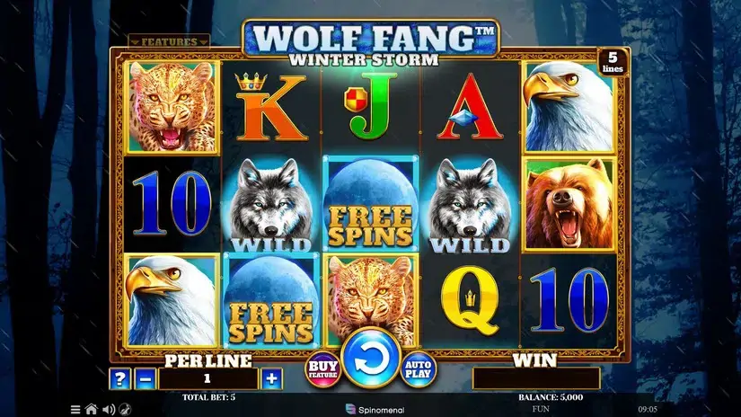 Wolf Fang Winter Storm slot screenshot 