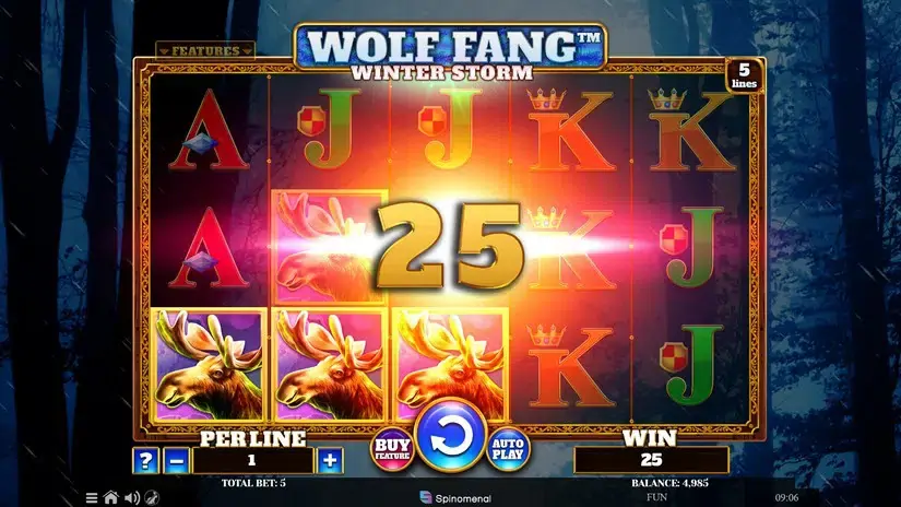 Wolf Fang Winter Storm slot screenshot 2