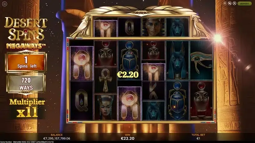 Desert Spins Megaways slot screenshot 