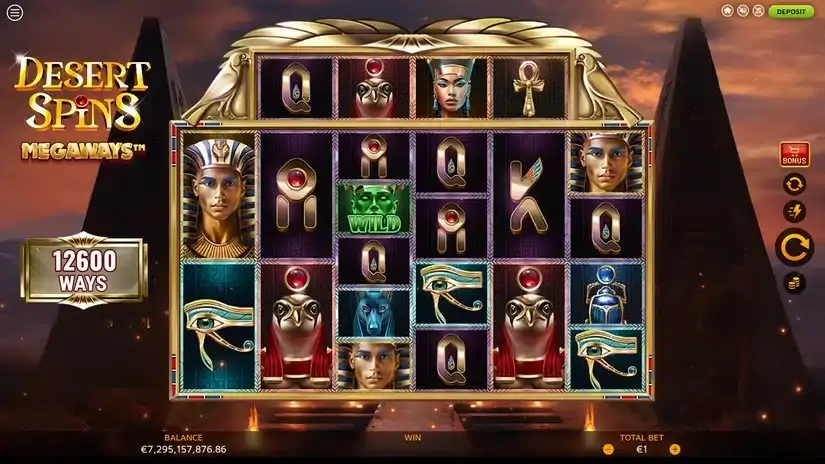 Desert Spins Megaways slot screenshot 