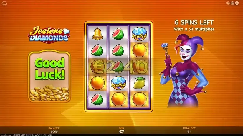 Jesters’ Diamonds slot screenshot 5