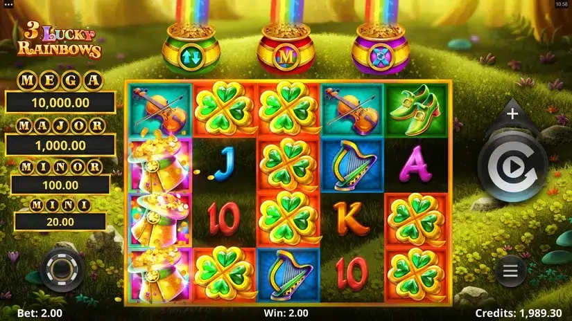 3 Lucky Rainbows slot screenshot 2