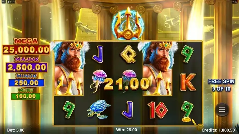 Amazing Link Poseidon slot screenshot 