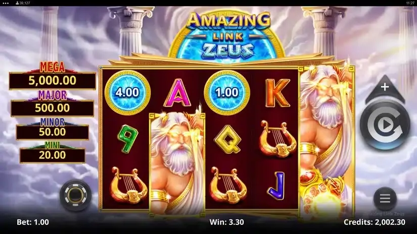 Amazing Link Zeus slot screenshot 2