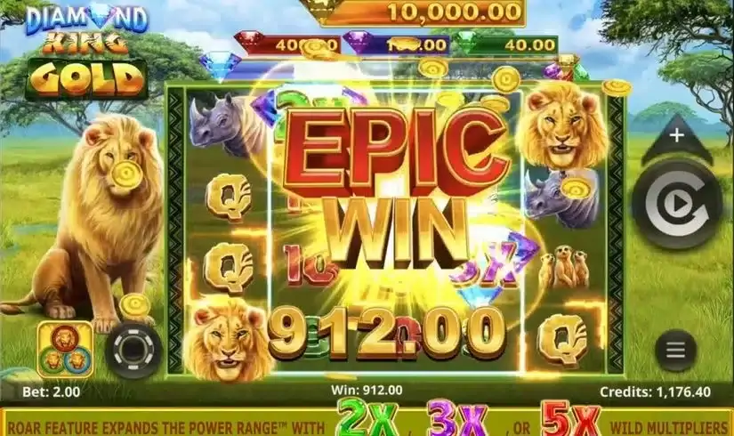 Diamond King Gold slot screenshot 2