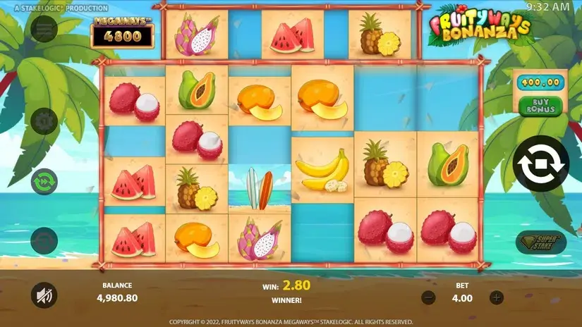 Fruityways Bonanza Megaways slot screenshot 2
