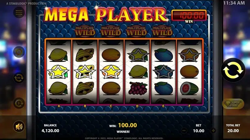 Mega Player slot screenshot 