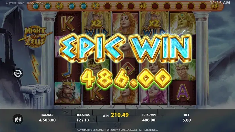 Might of Zeus slot screenshot 