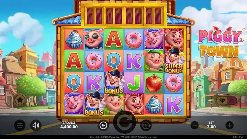 Piggy Town slot screenshot 2