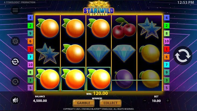 Star Wild Blaster slot screenshot 4