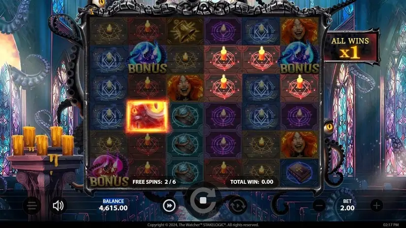 The Watcher slot screenshot 