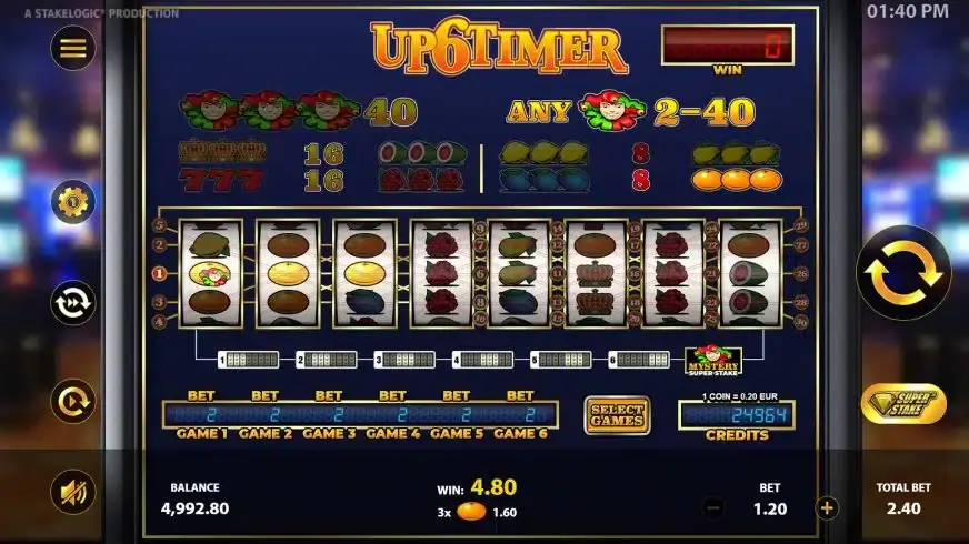 Up6Timer slot screenshot 4