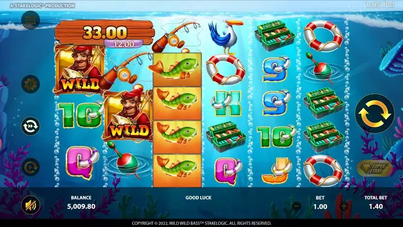 Wild Wild Bass slot screenshot 3