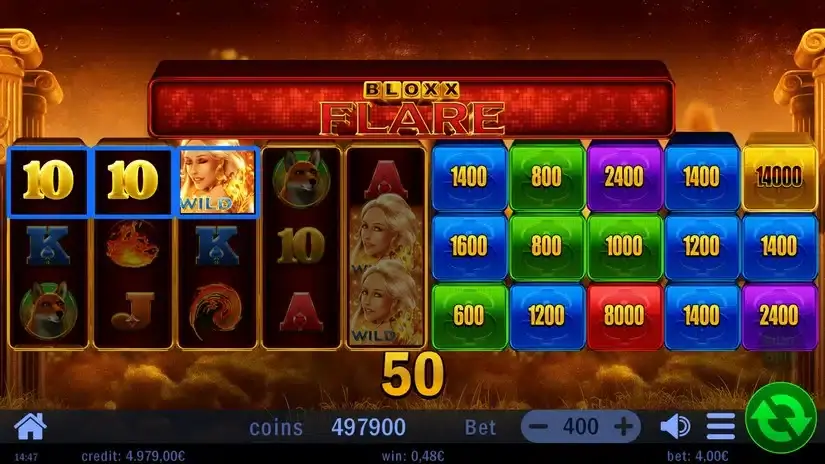 Bloxx Flare slot screenshot 2