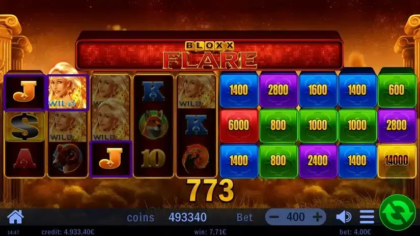 Bloxx Flare slot screenshot 3