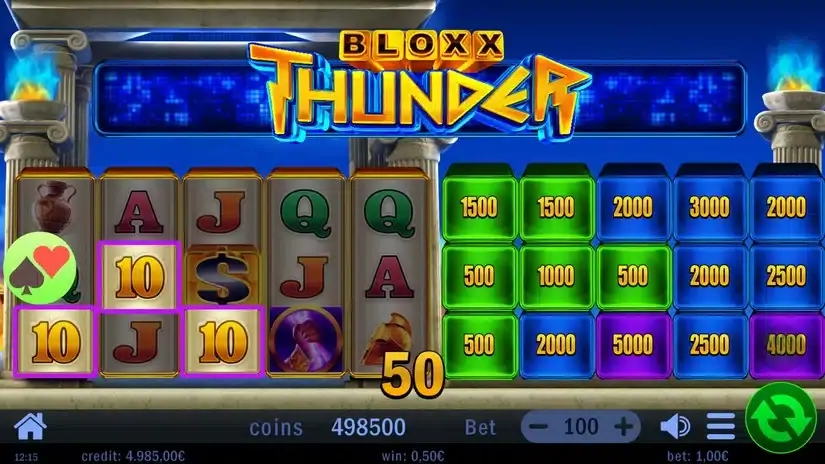 Bloxx Thunder slot screenshot 3